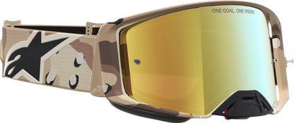 ALPINESTARS GOGGLES Supertech Goggle - Lone - Camo Desert - Gold Mirror Lens 5100627-8068