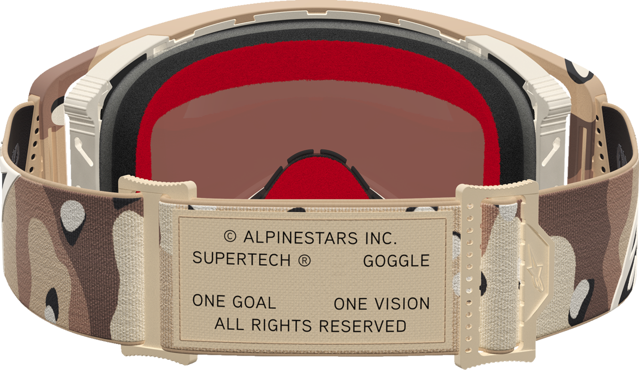 ALPINESTARS GOGGLES Supertech Goggle - Lone - Camo Desert - Gold Mirror Lens 5100627-8068