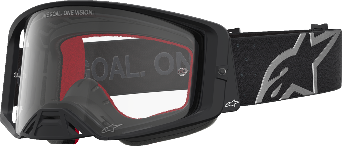 ALPINESTARS GOGGLES Supertech Goggle - Vesta - Matte Black/Silver - Clear Lens 5100827-1745