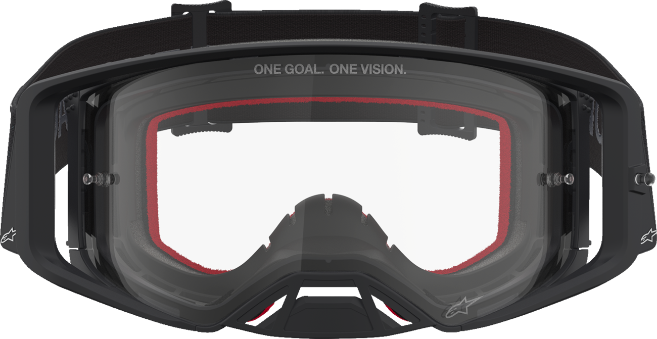 ALPINESTARS GOGGLES Supertech Goggle - Vesta - Matte Black/Silver - Clear Lens 5100827-1745