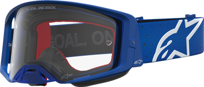 ALPINESTARS GOGGLES Supertech Goggle - Vesta - Blue/White - Clear Lens 5100827-7371