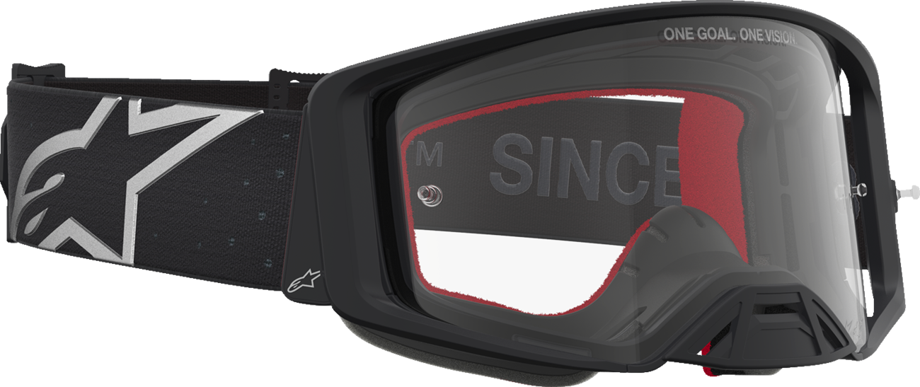 ALPINESTARS GOGGLES Supertech Goggle - Vesta - Matte Black/Silver - Clear Lens 5100827-1745