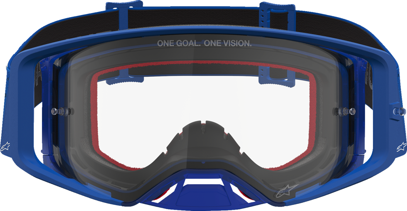 ALPINESTARS GOGGLES Supertech Goggle - Vesta - Blue/White - Clear Lens 5100827-7371