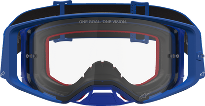 ALPINESTARS GOGGLES Supertech Goggle - Vesta - Blue/White - Clear Lens 5100827-7371