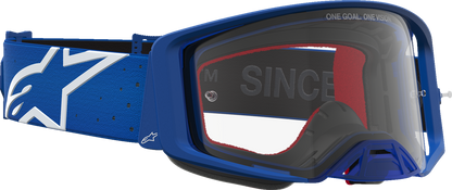 ALPINESTARS GOGGLES Supertech Goggle - Vesta - Blue/White - Clear Lens 5100827-7371