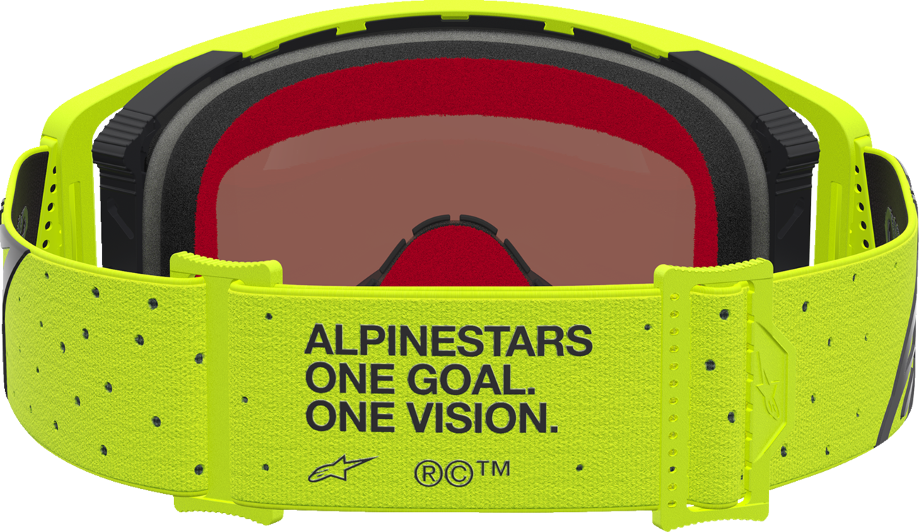ALPINESTARS GOGGLES Supertech Goggle - Vesta - Fluo Yellow/Black - Pink Mirror Lens 5100727-5002