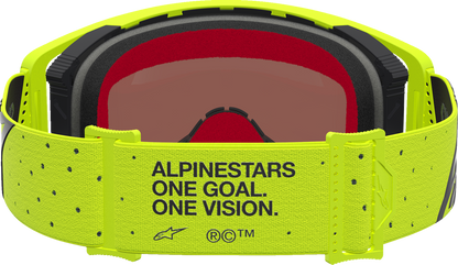 ALPINESTARS GOGGLES Supertech Goggle - Vesta - Fluo Yellow/Black - Pink Mirror Lens 5100727-5002