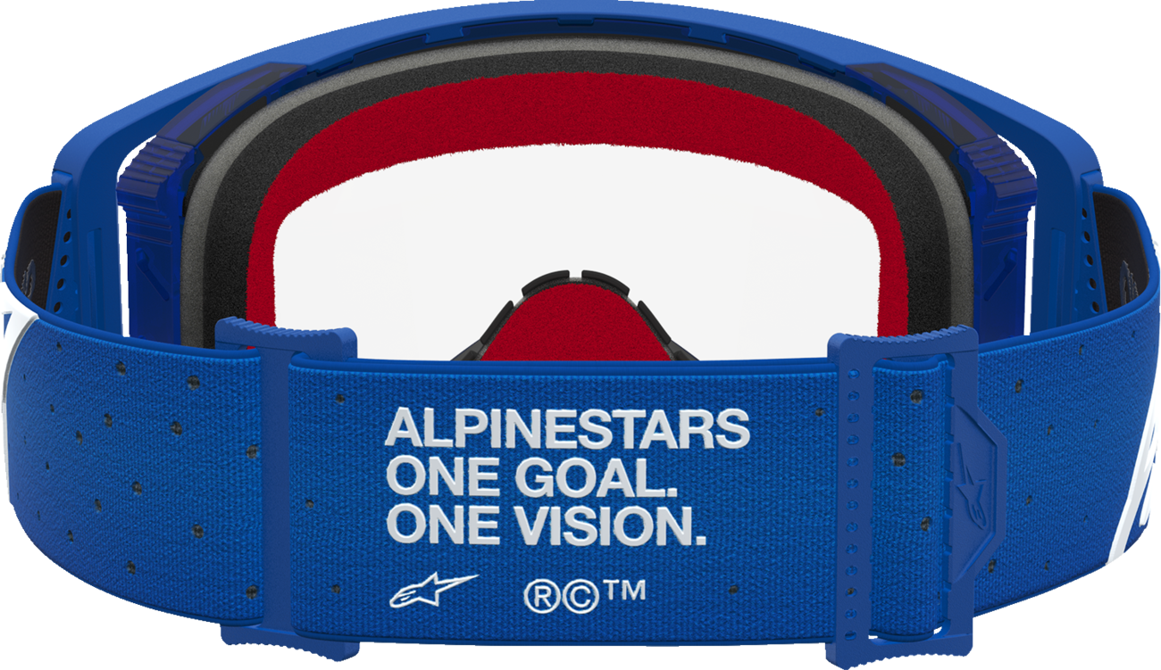 ALPINESTARS GOGGLES Supertech Goggle - Vesta - Blue/White - Clear Lens 5100827-7371