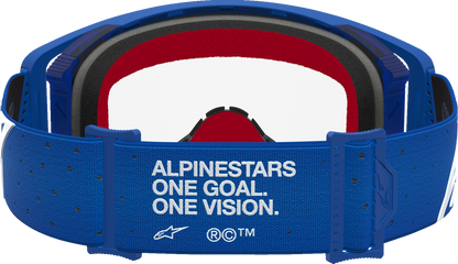 ALPINESTARS GOGGLES Supertech Goggle - Vesta - Blue/White - Clear Lens 5100827-7371