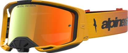 ALPINESTARS GOGGLES Vision 8 Goggle - Amber - Fire Red/Black - Red Mirror Lens 5101427-3235