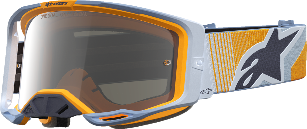 ALPINESTARS GOGGLES Vision 8 Goggle - Maven - Dust Blue/Orange - Silver Mirror Lens 5101627-7366