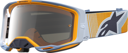 ALPINESTARS GOGGLES Vision 8 Goggle - Maven - Dust Blue/Orange - Silver Mirror Lens 5101627-7366