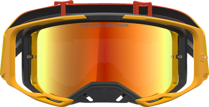 ALPINESTARS GOGGLES Vision 8 Goggle - Amber - Fire Red/Black - Red Mirror Lens 5101427-3235