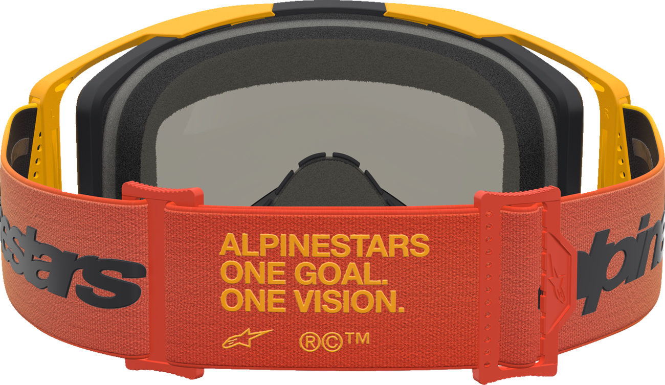 ALPINESTARS GOGGLES Vision 8 Goggle - Amber - Fire Red/Black - Red Mirror Lens 5101427-3235
