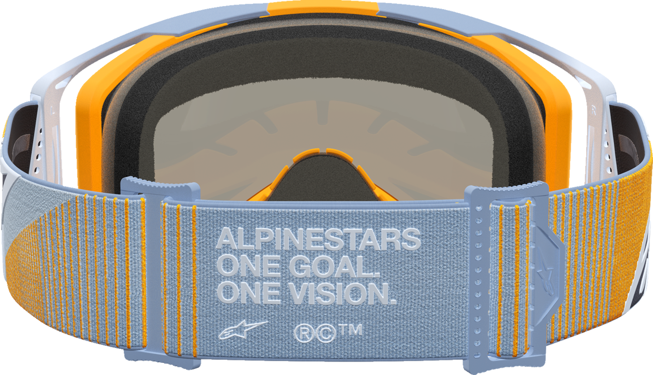 ALPINESTARS GOGGLES Vision 8 Goggle - Maven - Dust Blue/Orange - Silver Mirror Lens 5101627-7366