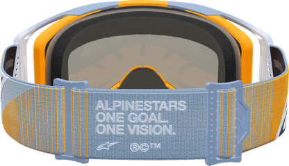 ALPINESTARS GOGGLES Vision 8 Goggle - Maven - Dust Blue/Orange - Silver Mirror Lens 5101627-7366