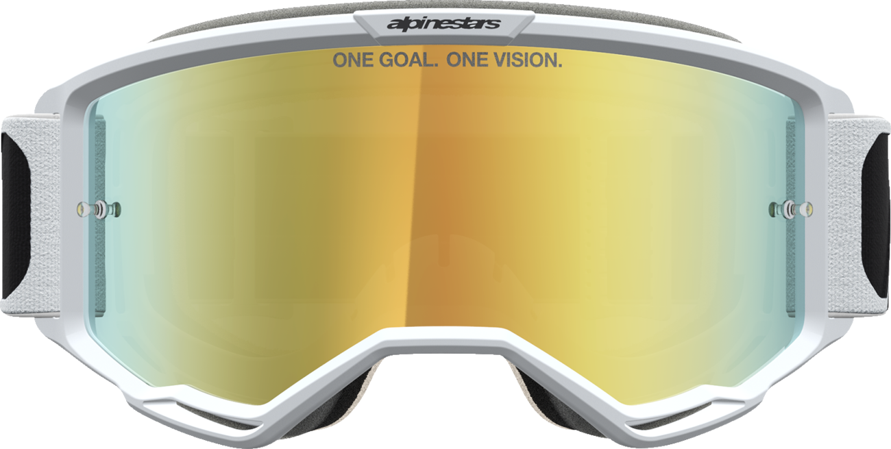 ALPINESTARS GOGGLES Vision 5 Goggle - Rora - Black/White - Gold Mirror Lens 5101927-1762