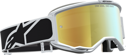 ALPINESTARS GOGGLES Vision 5 Goggle - Rora - Black/White - Gold Mirror Lens 5101927-1762