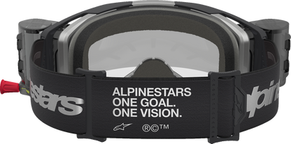 ALPINESTARS GOGGLES Vision 8 Goggle - Amber - Roll-Off - Black/Silver - Clear Lens 5103327-1742