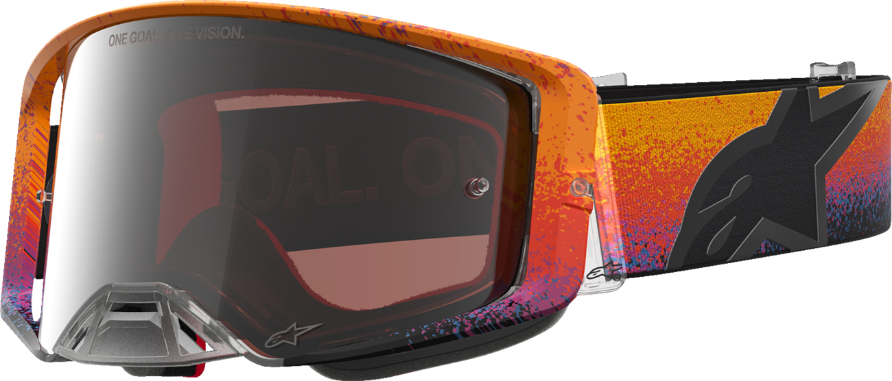 ALPINESTARS GOGGLES Supertech Goggle - Black Hole - Limited - Fire Red/Black - Silver Mirror Lens 5101327-3232