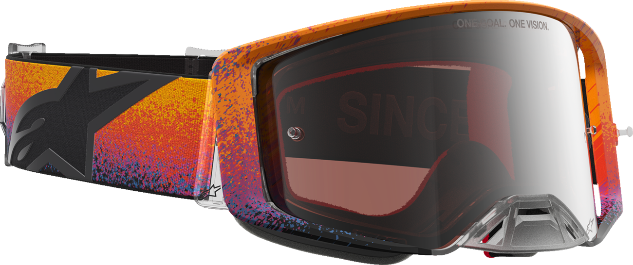 ALPINESTARS GOGGLES Supertech Goggle - Black Hole - Limited - Fire Red/Black - Silver Mirror Lens 5101327-3232