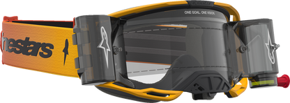 ALPINESTARS GOGGLES Vision 8 Goggle - Amber - Roll-Off - Yellow/Red/Black - Clear Lens 5103327-5009