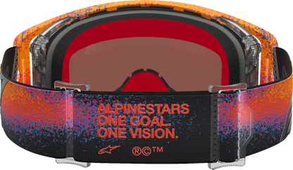 ALPINESTARS GOGGLES Supertech Goggle - Black Hole - Limited - Fire Red/Black - Silver Mirror Lens 5101327-3232