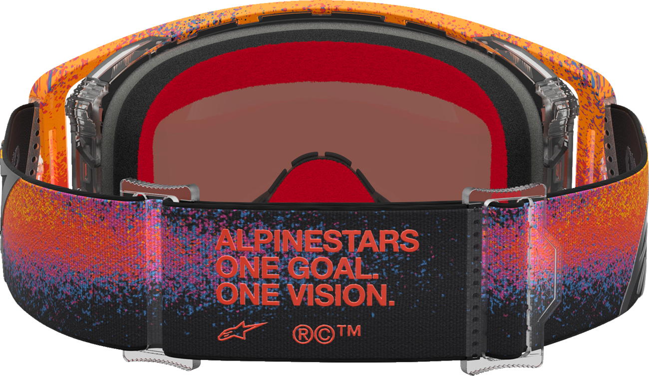 ALPINESTARS GOGGLES Supertech Goggle - Black Hole - Limited - Fire Red/Black - Silver Mirror Lens 5101327-3232