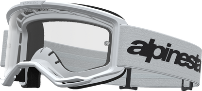 ALPINESTARS GOGGLES Vision 3 Goggle - Wordmark - White/Black - Clear Lens 5103325-2097