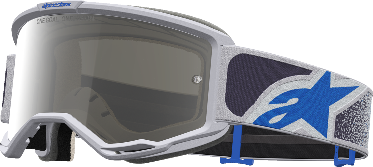 ALPINESTARS GOGGLES Vision 5 Goggle - Drag - LT Lilac/Blue - Silver Mirror Lens 5101727-3244