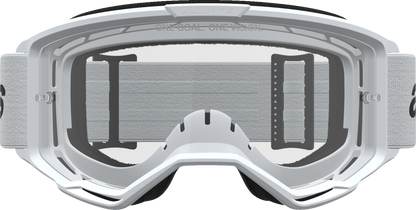 ALPINESTARS GOGGLES Vision 3 Goggle - Wordmark - White/Black - Clear Lens 5103325-2097