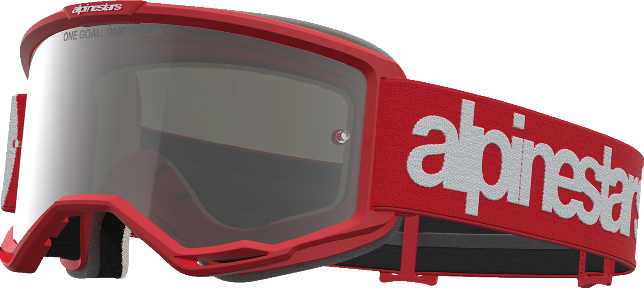 ALPINESTARS GOGGLES Vision 5 Goggle - Hone - Red/White - Silver Mirror Lens 5101827-3237
