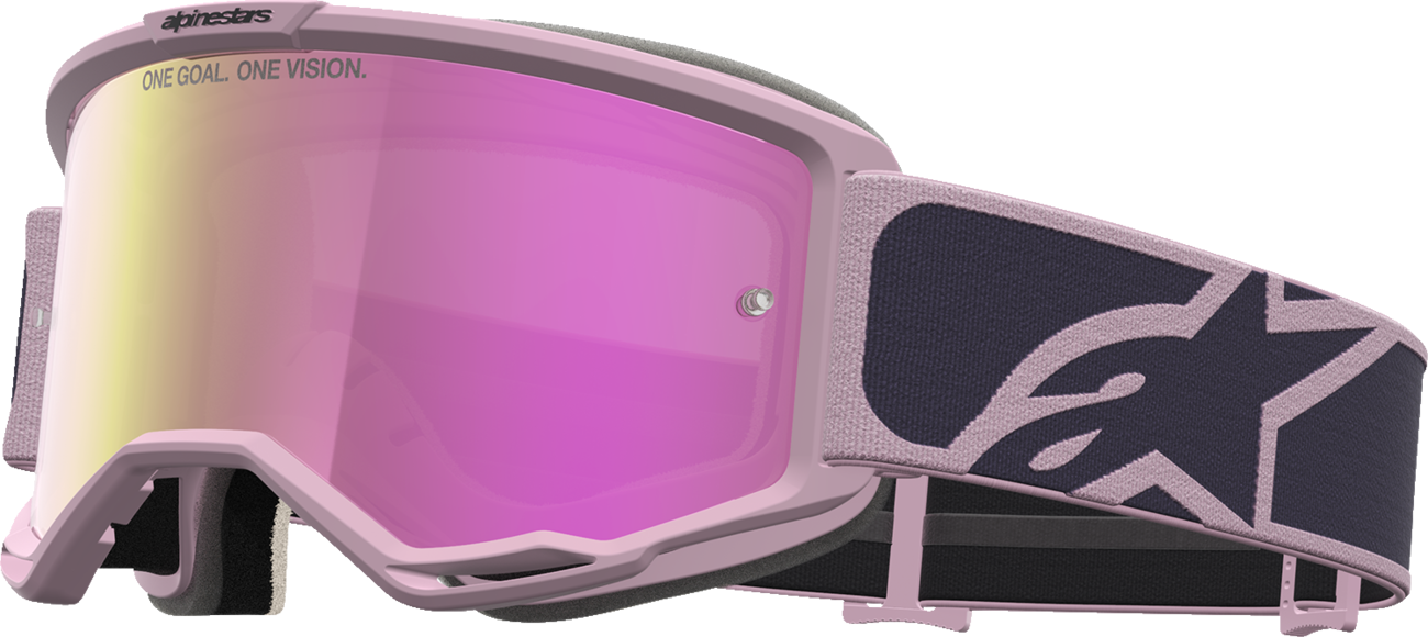 ALPINESTARS GOGGLES Vision 5 Goggle - Rora - Graystone/Old Pink - Pink Mirror Lens 5101927-9356