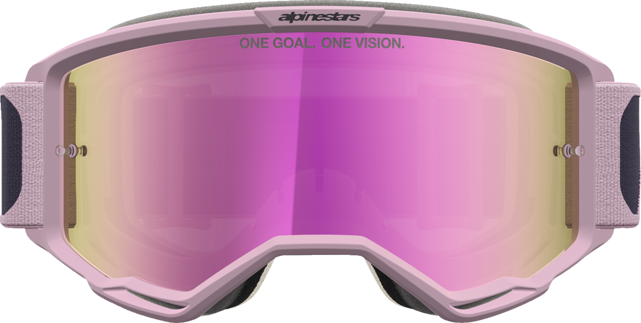 ALPINESTARS GOGGLES Vision 5 Goggle - Rora - Graystone/Old Pink - Pink Mirror Lens 5101927-9356