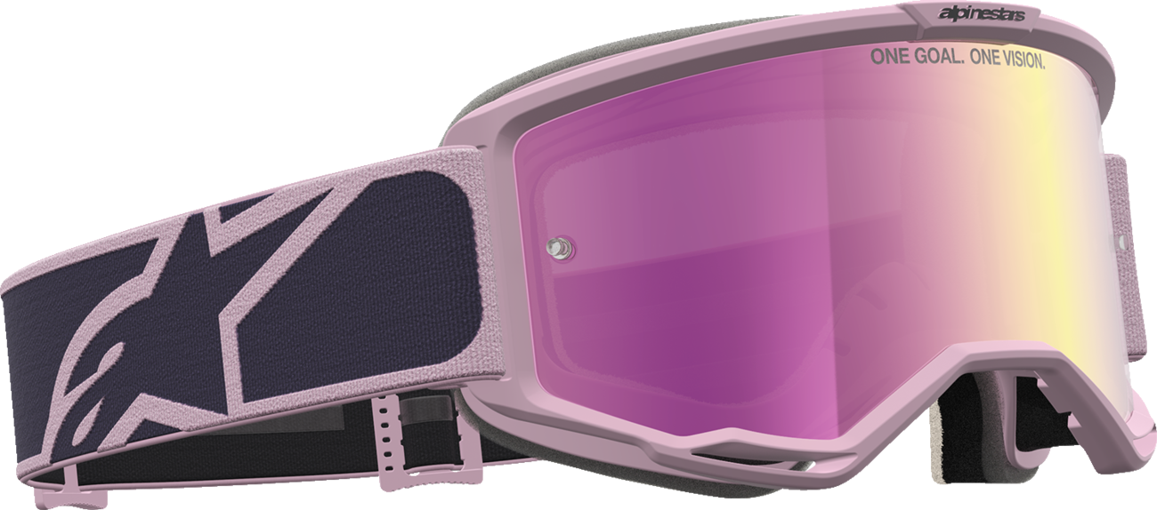 ALPINESTARS GOGGLES Vision 5 Goggle - Rora - Graystone/Old Pink - Pink Mirror Lens 5101927-9356