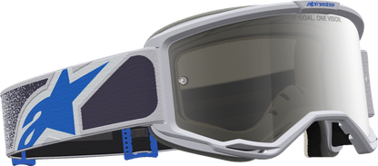 ALPINESTARS GOGGLES Vision 5 Goggle - Drag - LT Lilac/Blue - Silver Mirror Lens 5101727-3244