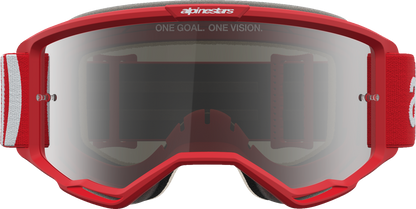 ALPINESTARS GOGGLES Vision 5 Goggle - Hone - Red/White - Silver Mirror Lens 5101827-3237
