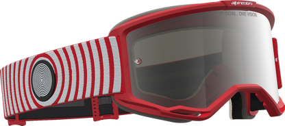 ALPINESTARS GOGGLES Vision 5 Goggle - Hone - Red/White - Silver Mirror Lens 5101827-3237