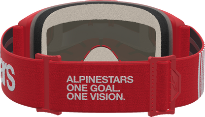 ALPINESTARS GOGGLES Vision 5 Goggle - Hone - Red/White - Silver Mirror Lens 5101827-3237