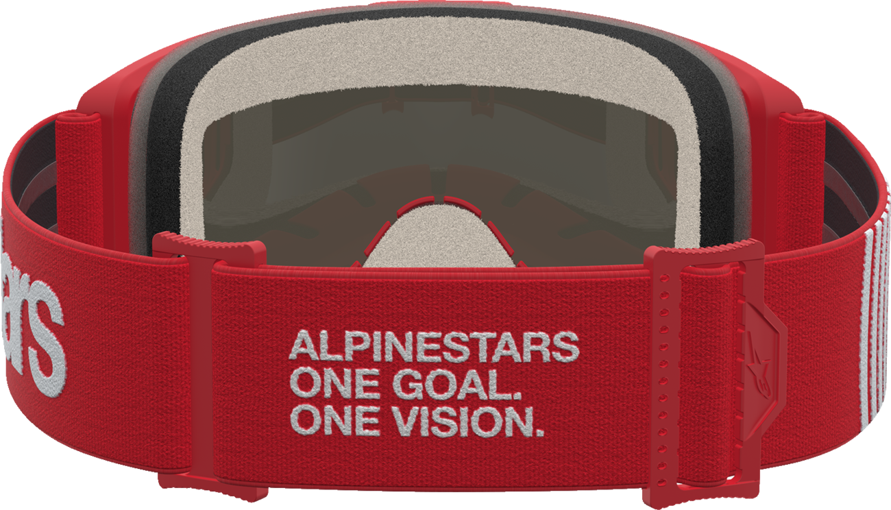 ALPINESTARS GOGGLES Vision 5 Goggle - Hone - Red/White - Silver Mirror Lens 5101827-3237