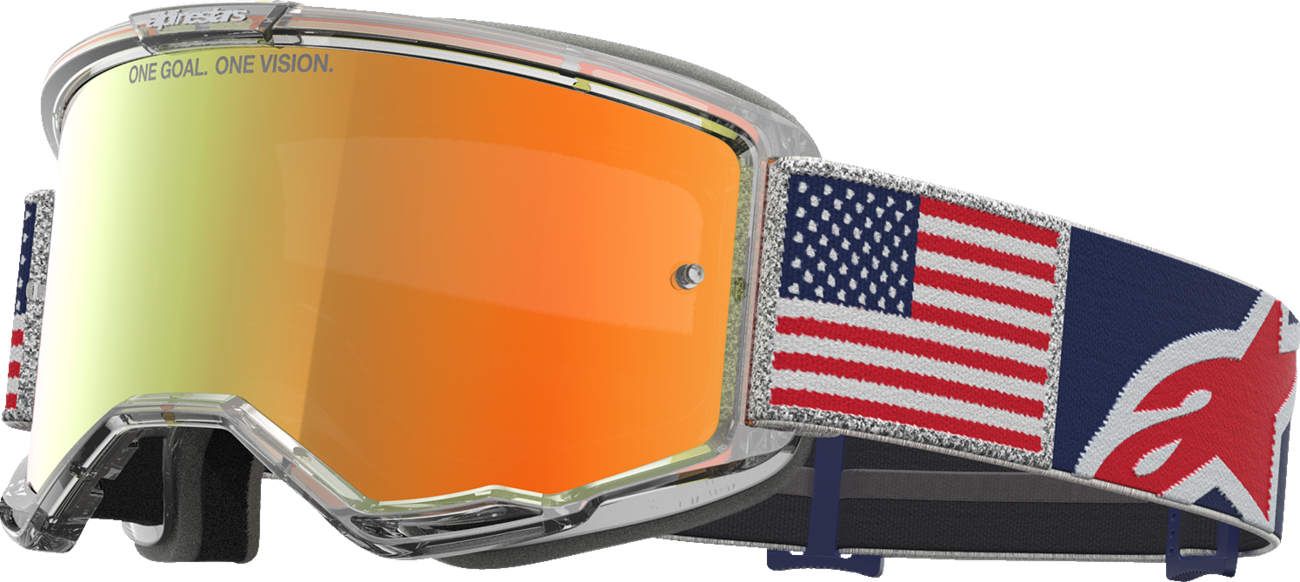 ALPINESTARS GOGGLES Vision 5 Goggle - Fiftyfold - Limited - Blue/Red/White - Red Mirror Lens 5102027-7363
