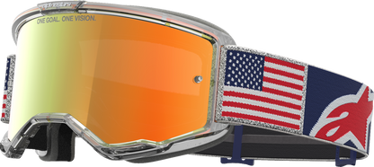 ALPINESTARS GOGGLES Vision 5 Goggle - Fiftyfold - Limited - Blue/Red/White - Red Mirror Lens 5102027-7363
