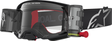 ALPINESTARS GOGGLES Supertech Goggle - Firma - Roll-Off - Black/Silver - Clear Lens 5100227-1742