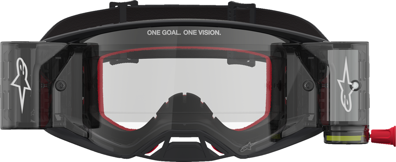 ALPINESTARS GOGGLES Supertech Goggle - Firma - Roll-Off - Black/Silver - Clear Lens 5100227-1742