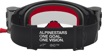 ALPINESTARS GOGGLES Supertech Goggle - Firma - Roll-Off - Black/Silver - Clear Lens 5100227-1742