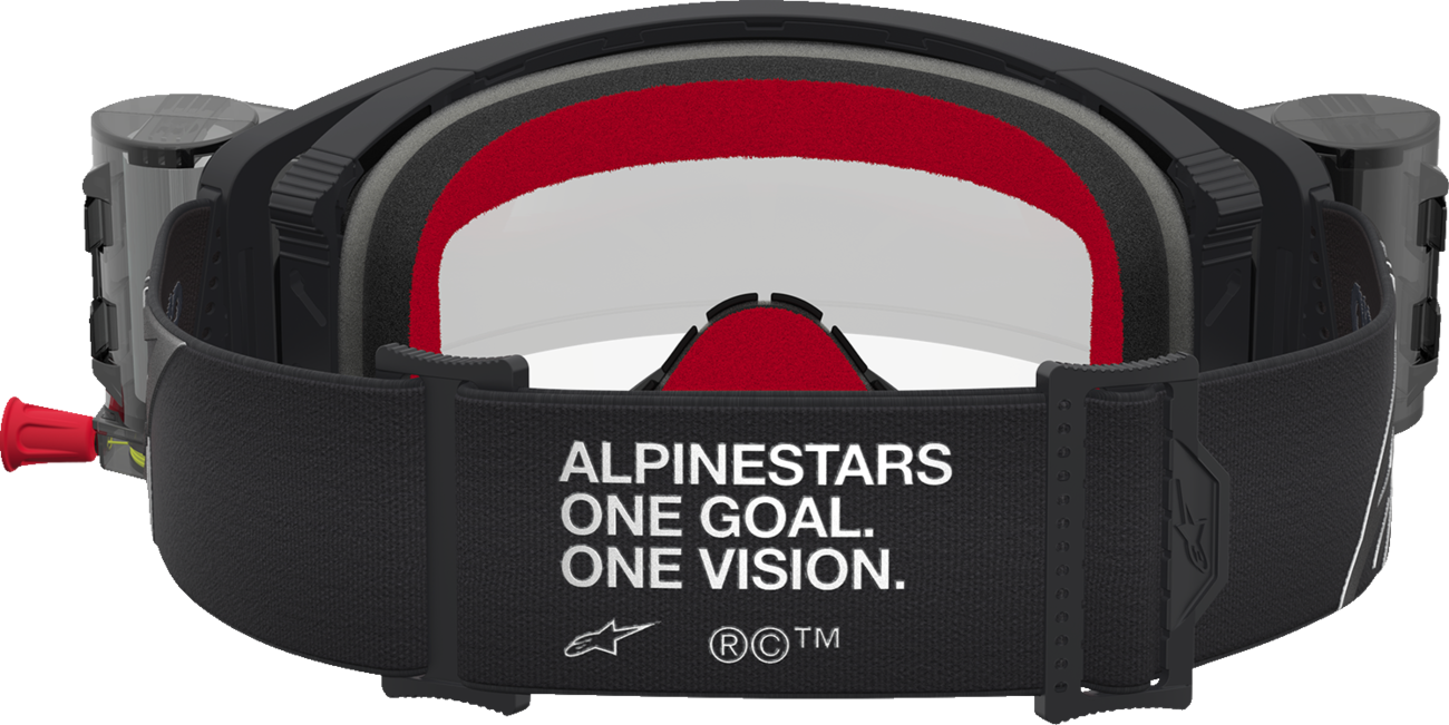ALPINESTARS GOGGLES Supertech Goggle - Firma - Roll-Off - Black/Silver - Clear Lens 5100227-1742