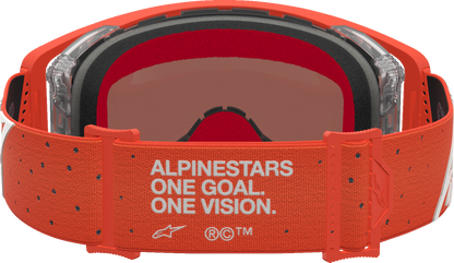 ALPINESTARS GOGGLES Youth Vision Goggle - Vesta - Orange/Silver - Silver Mirror Lens 5140127-4013