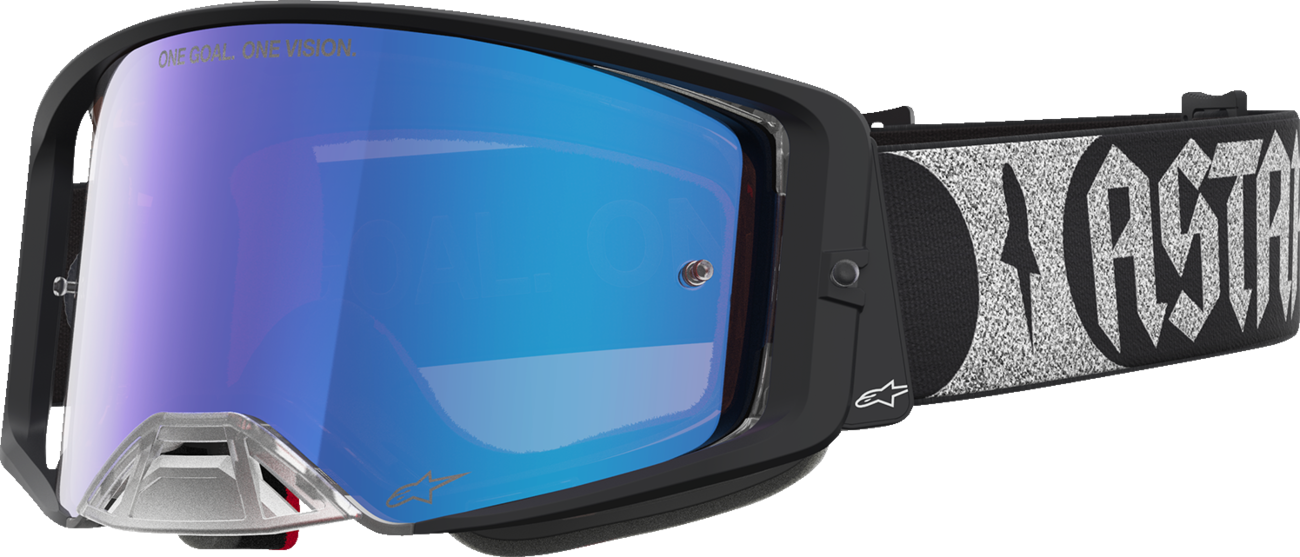 ALPINESTARS GOGGLES Supertech Goggle - Atrox - Black/Silver - Pink Mirror Lens 5100327-1712