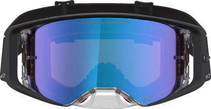 ALPINESTARS GOGGLES Supertech Goggle - Atrox - Black/Silver - Pink Mirror Lens 5100327-1712