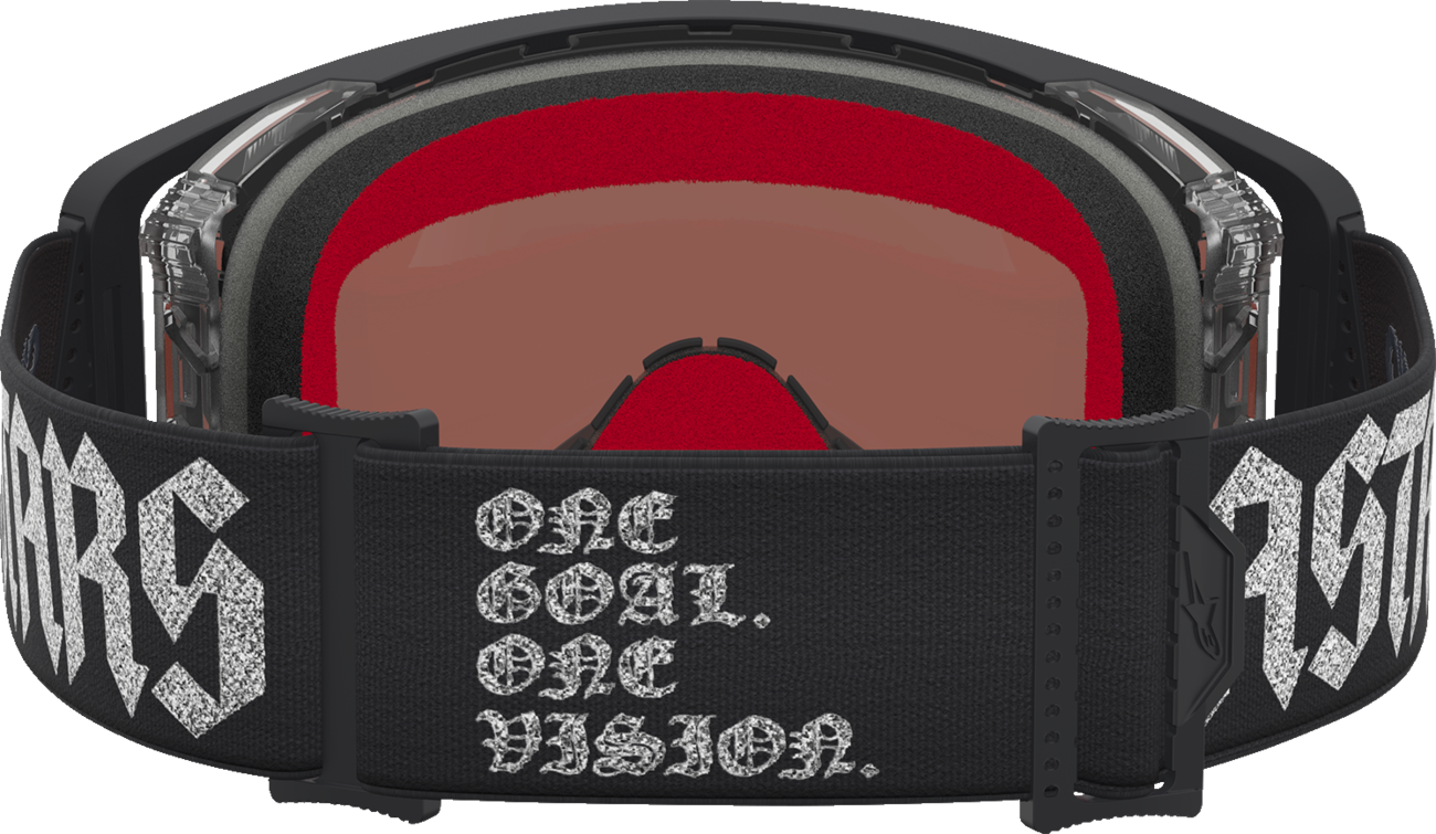ALPINESTARS GOGGLES Supertech Goggle - Atrox - Black/Silver - Pink Mirror Lens 5100327-1712